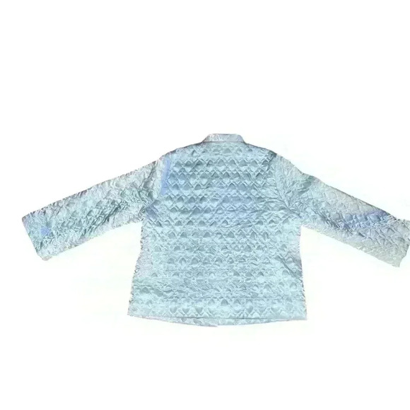 Oscar de la Renta  quilted  Jacket NWT SZ L Button Down Avant Garde Elegant - Picture 2 of 9